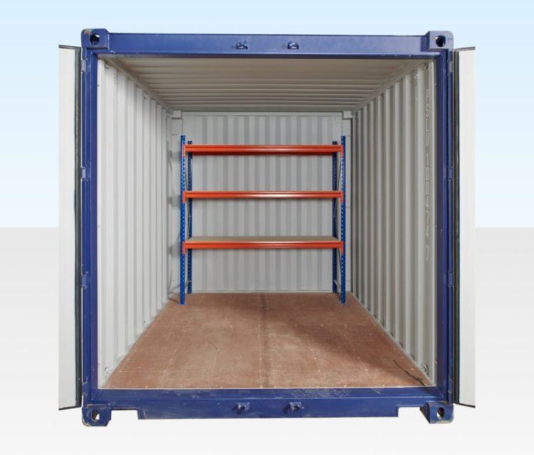 Adjustable, Heavy Duty Three Tier Racking for Rear of Container
