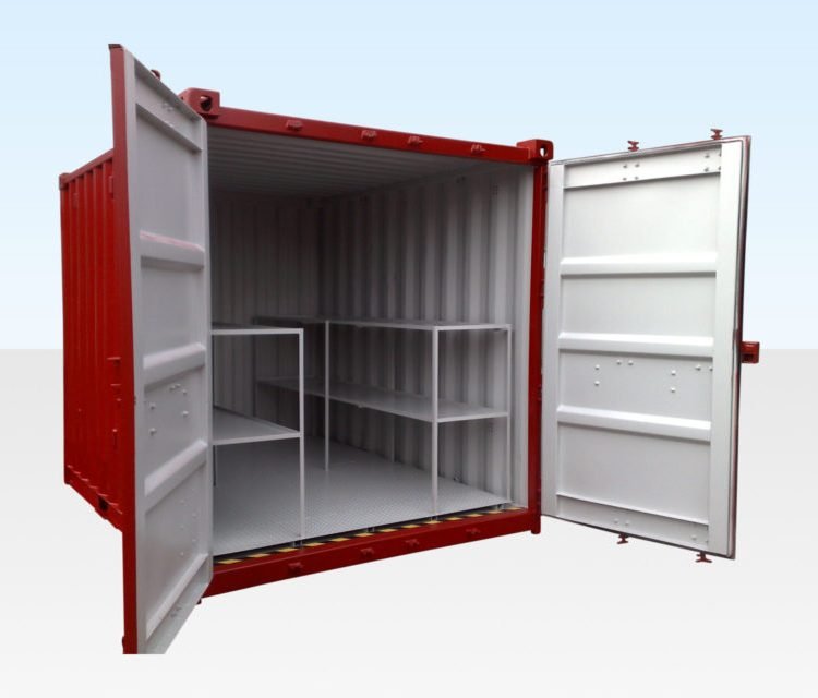 10 x 8ft Flat Floor Bunded Store