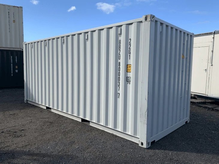20ft Light Grey One Trip Shipping Container - Image 3